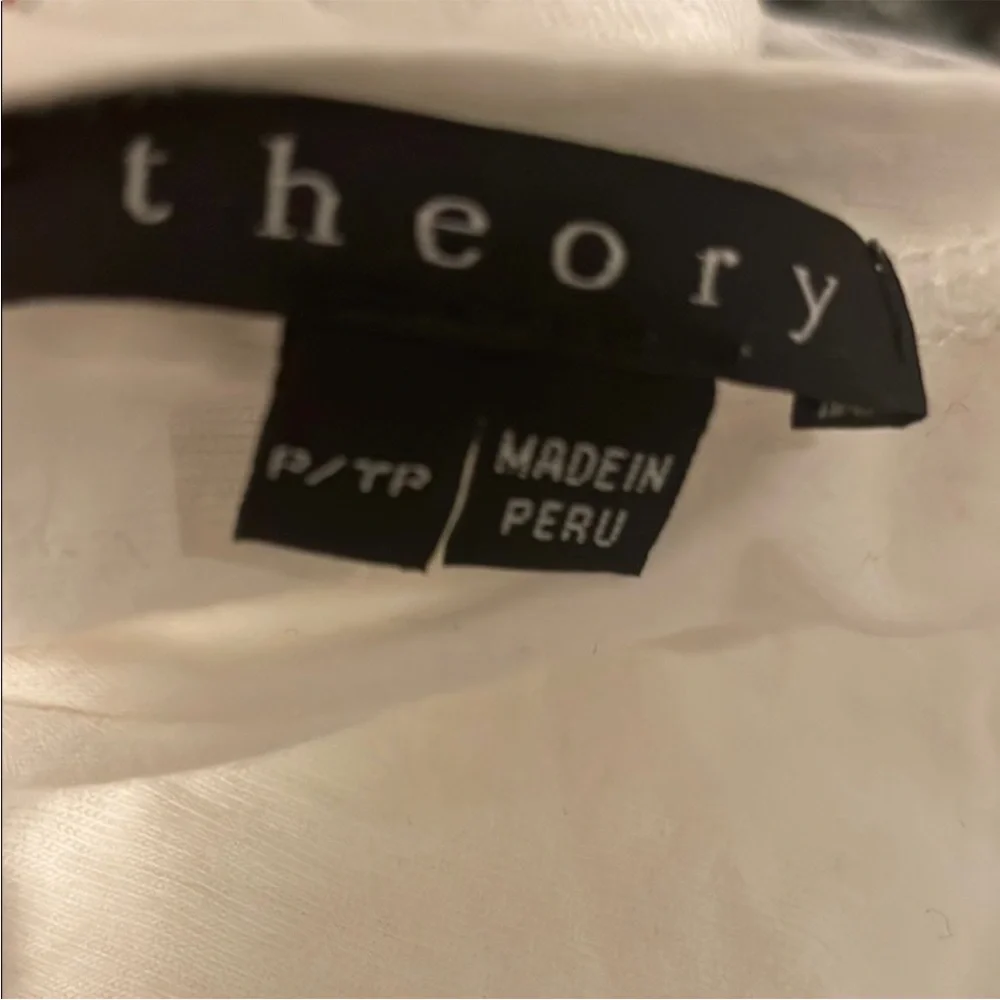Theory Cream Ruffle Tank Top - Picture 4 of 6